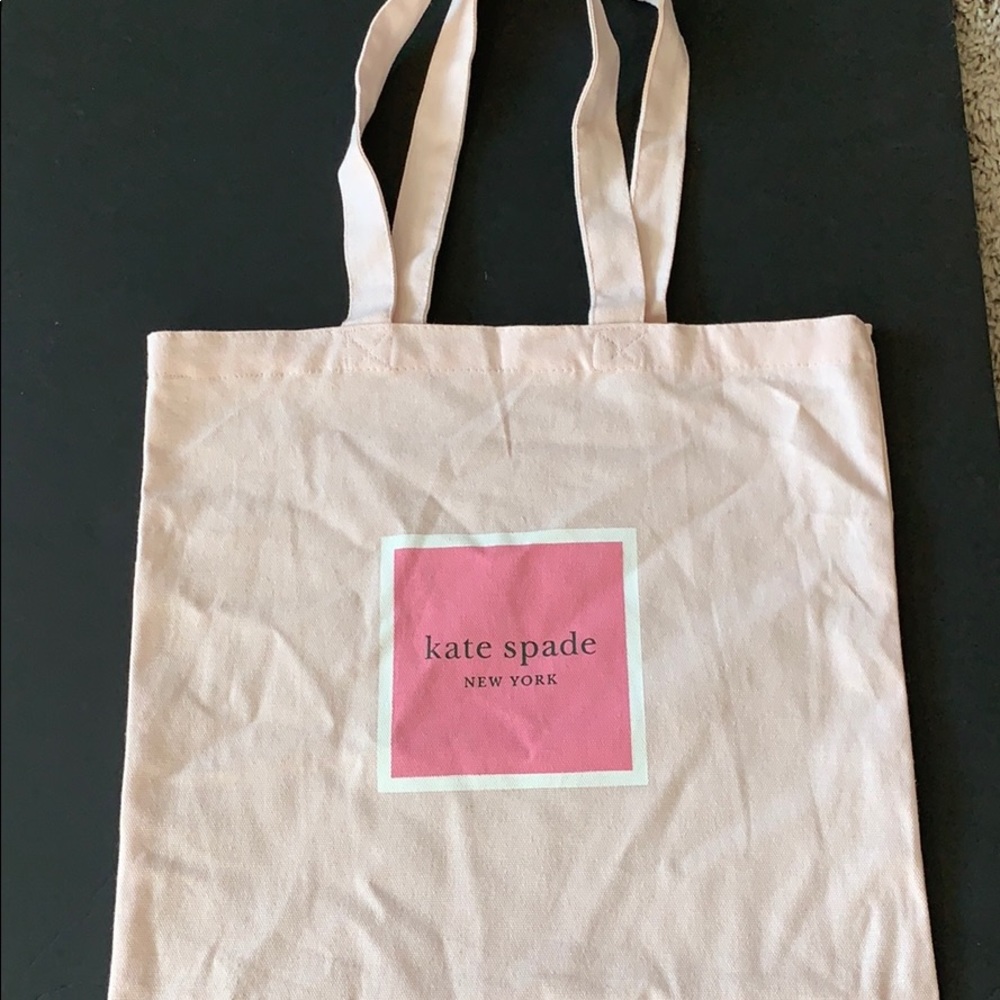Kate Spade pink canvas tote